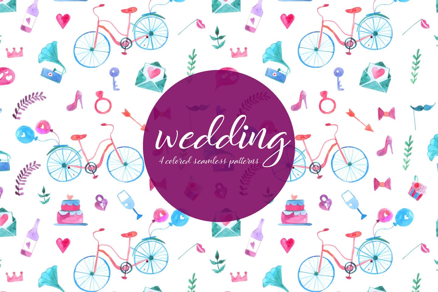 Wedding Watercolor Vector Seamless Free Pattern 1440x960 Wedding Watercolor Vector Seamless Free Pattern