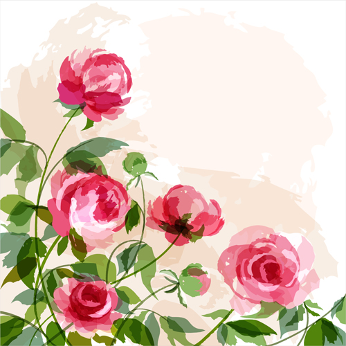 500x500 Hand Drawn Watercolor Peonies Vectors Free Download