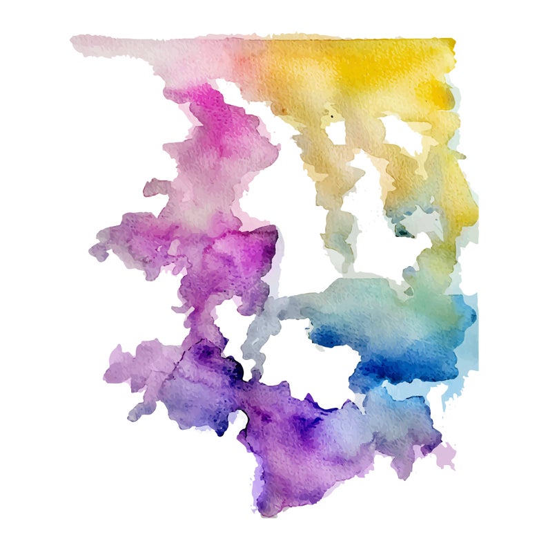 794x793 Rainbow Watercolor Splash Vector Rainbow All Etsy