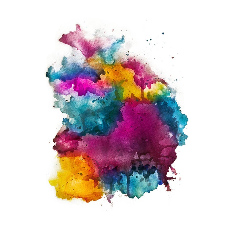 794x793 Watercolor Splash Vector Purple Pink Blue Teal Etsy