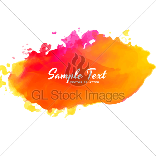 500x500 Bright Pink Orange Watercolor Splash Vector Background Gl Stock
