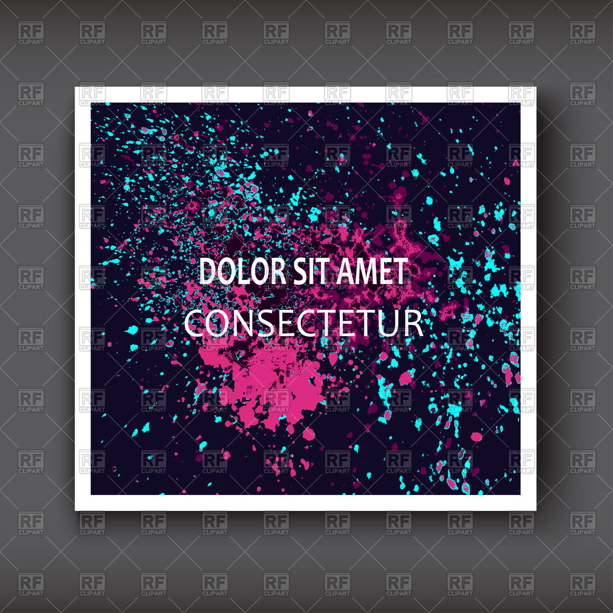1200x1200 Neon Watercolor Splatter On Dark Backgrounds Vector Image