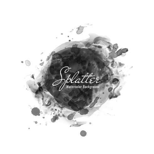 490x490 Abstract Black Watercolor Splatter Design Background