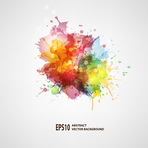 500x500 Splash Watercolor Blots Abstract Background Vector Watercolor