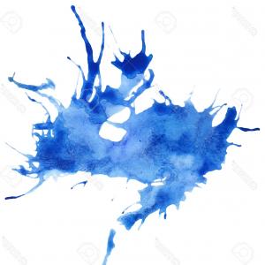 300x300 Watercolor Vector Paint Splat Blue Createmepink