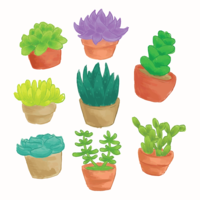200x200 Succulent Free Vector Art