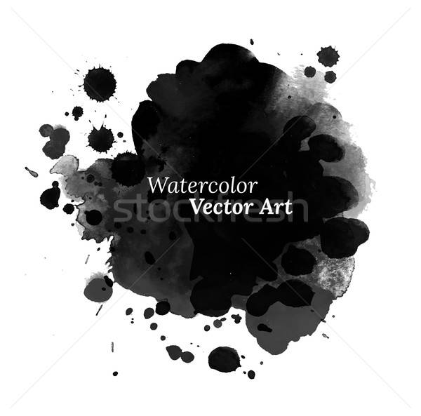 600x593 Abstract Black Watercolor Texture Vector Illustration Sofya