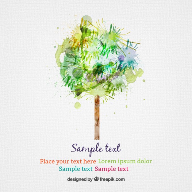 626x626 Watercolor Tree Vector Free Download