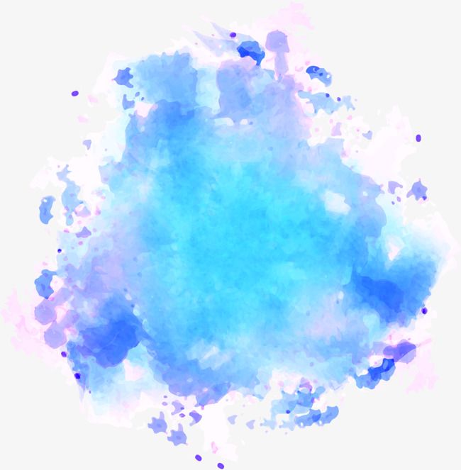 650x663 Blue Watercolor Graffiti, Vector Material, Blooming, Watercolor
