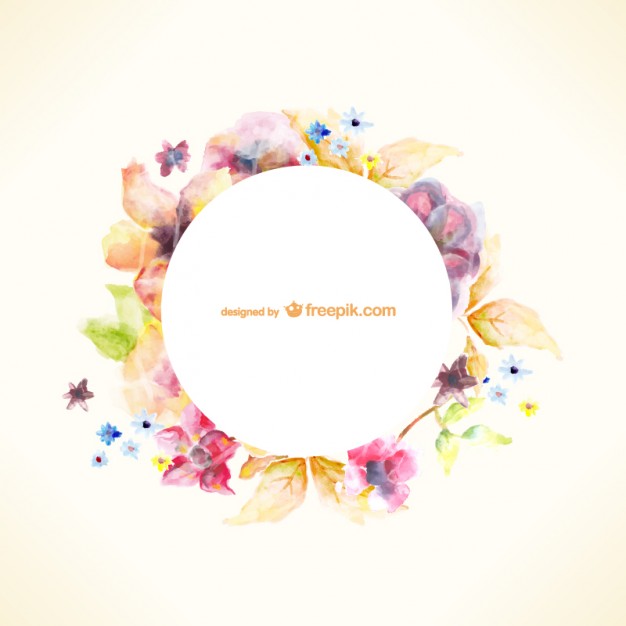 626x626 Watercolor Floral Art Free Vector