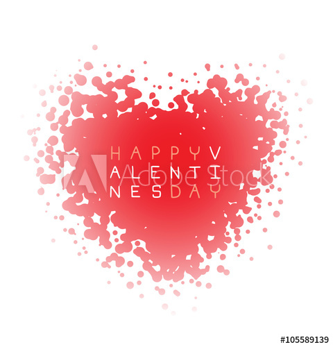 480x500 Vector Hand Drawn Watercolor Brush Strokes In The Form Of A Heart