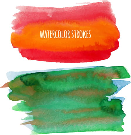 447x461 Watercolor Strokes Vector Brushes Set Free Graphics