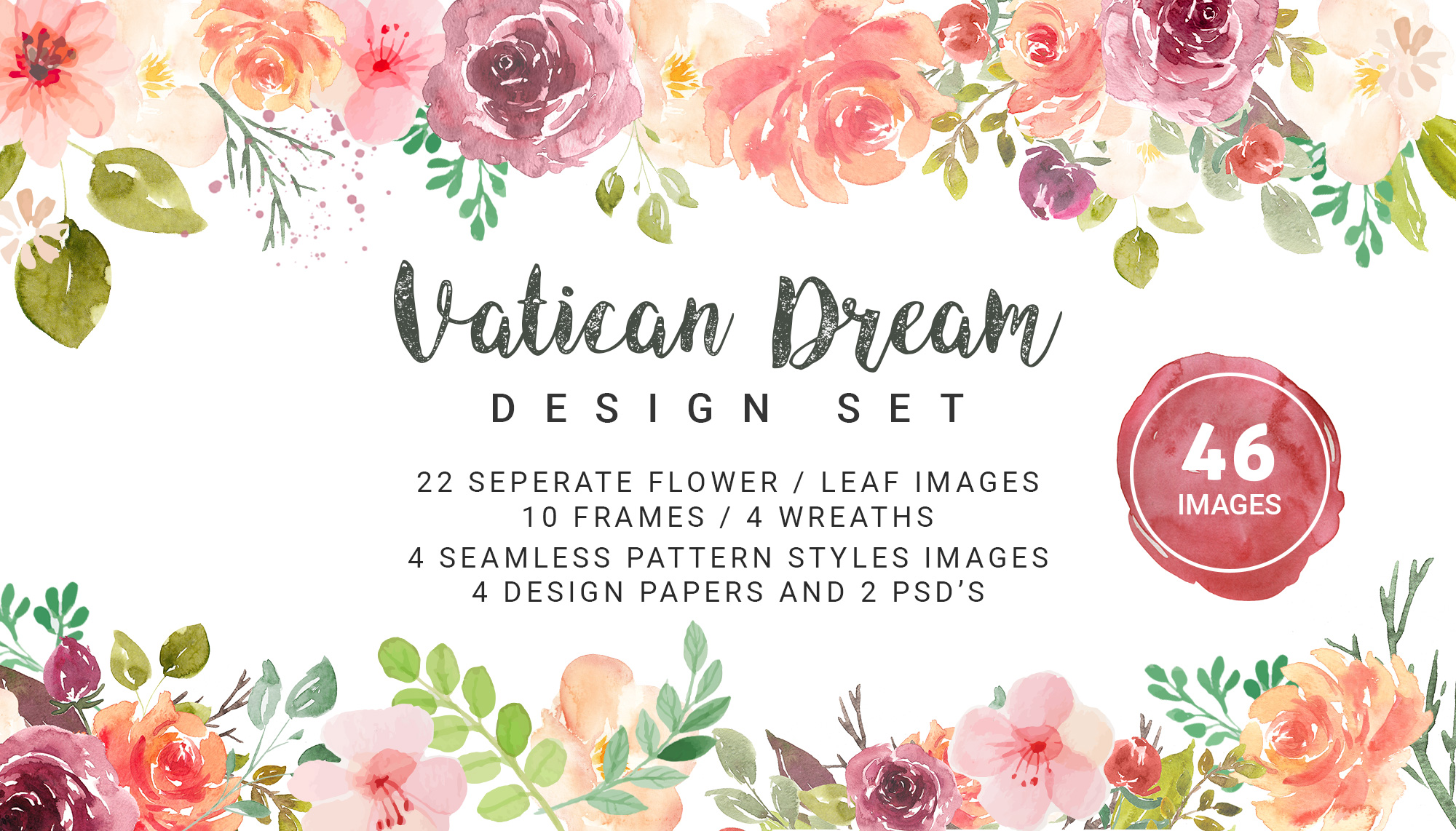 2000x1142 Free Vatican Dream Watercolor Vector Elements Free Nature