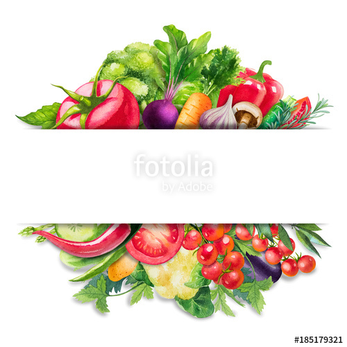 Watercolor Vegetables Banner Stock Image And Royalty Free Vector 500x500 Watercolor Vegetables Banner Stock Image And Royalty Free Vector