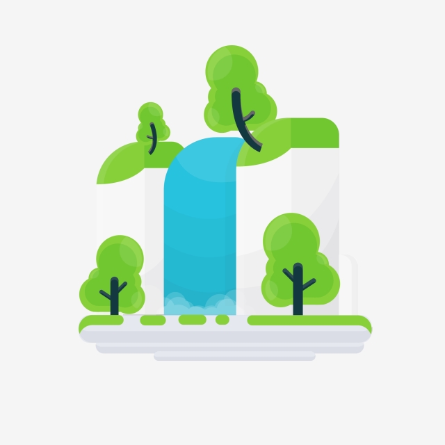 Waterfall Graphic Element, Waterfall, Vector, Illustration Png 640x640 Waterfall Graphic Element, Waterfall, Vector, Illustration Png