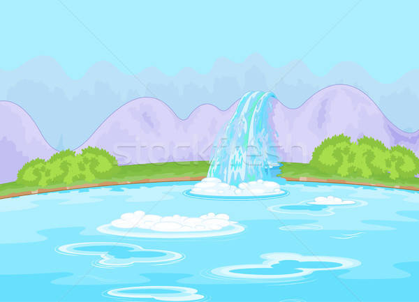 Fabulous Waterfall Vector Illustration Anna Velichkovsky 600x433 Fabulous Waterfall Vector Illustration Anna Velichkovsky
