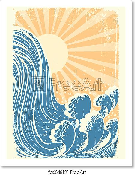 Free Art Print Of Waterfall Vector Grunge Blue Water Waves 450x580 Free Art Print Of Waterfall Vector Grunge Blue Water Waves