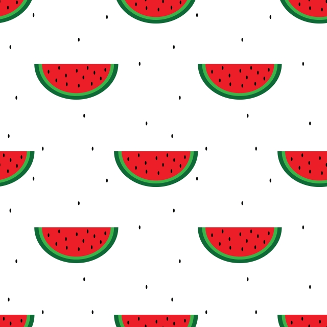640x640 Summer Seamless Pattern With Watermelon, Pineapple, Pattern