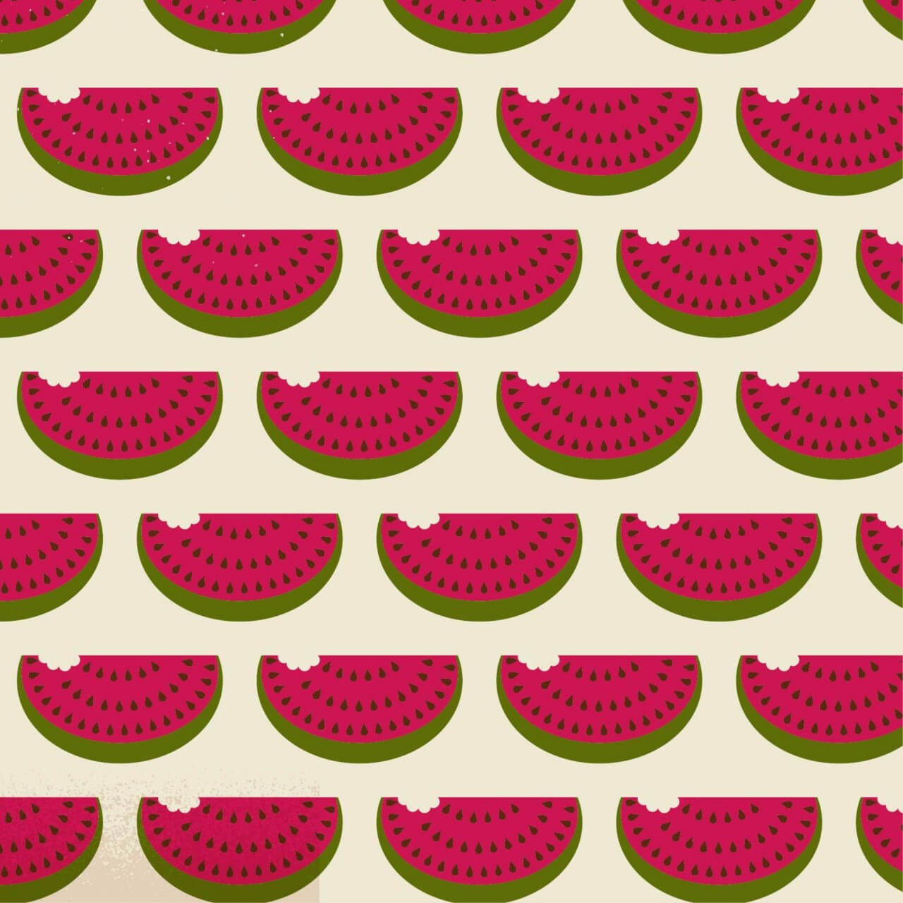 1280x1280 Free Vector Watermelon Pattern With Subtle Texture