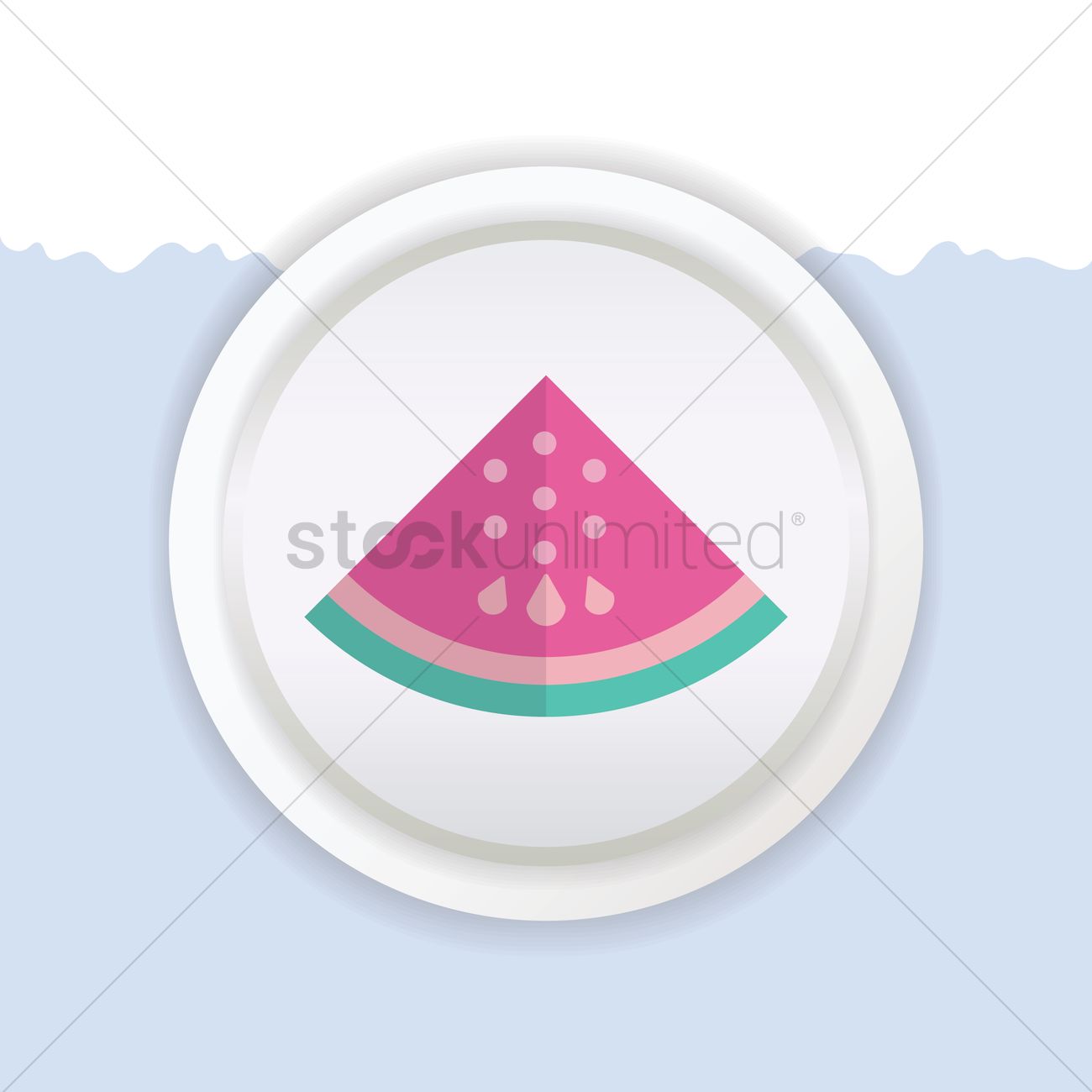 1300x1300 Slice Of Watermelon Vector Image