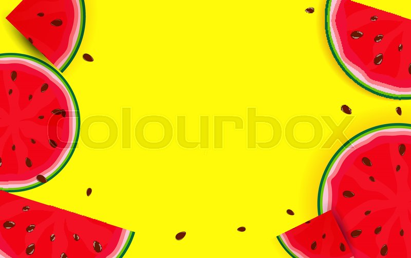 800x503 Summer Background From Watermelon Stock Vector Colourbox