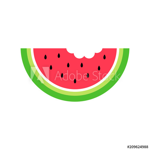 500x500 Summer Watermelon Vector Graphic Icon For Web, Logo And Other