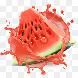 260x260 Hand Painted Splash Piece Of Watermelon