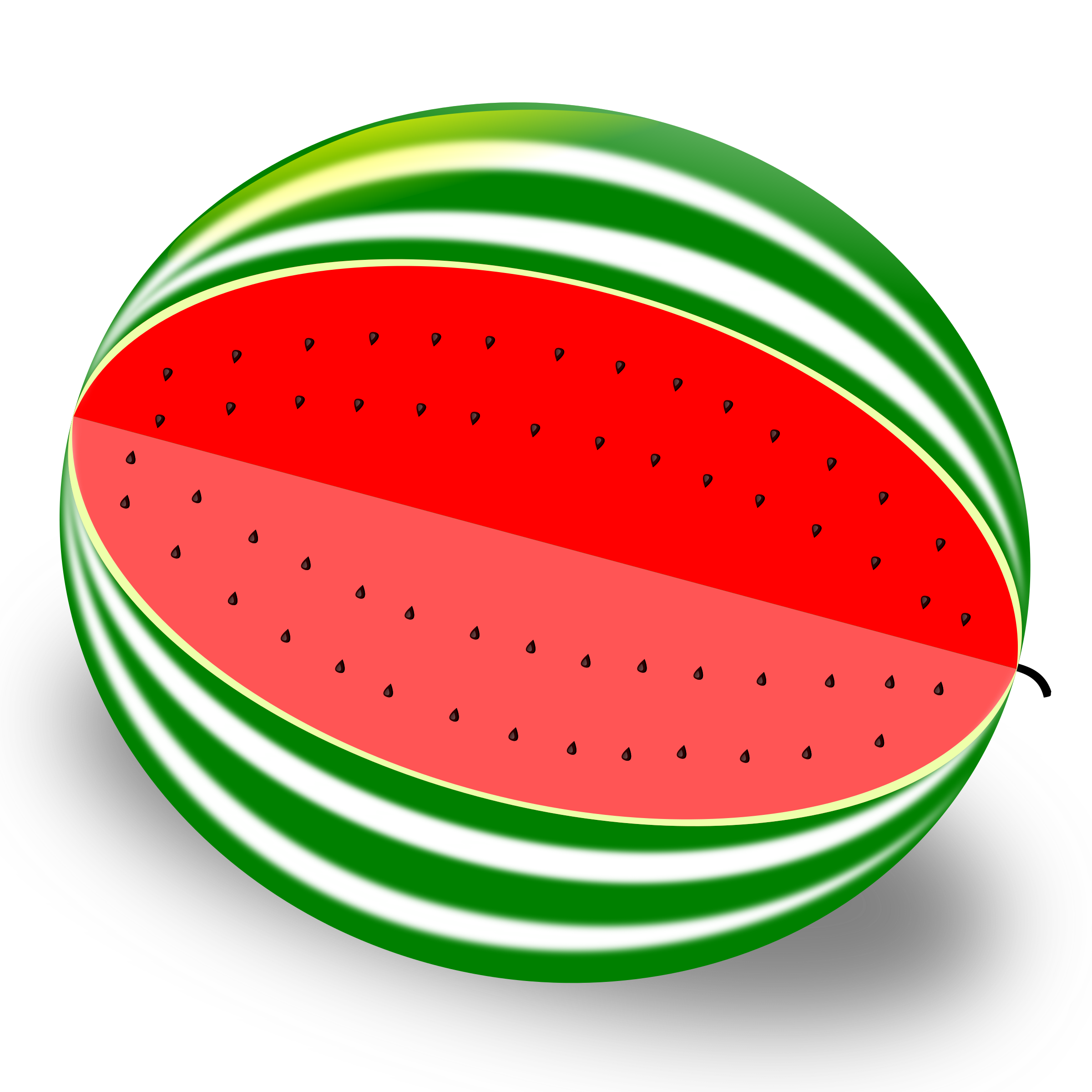 2400x2400 Watermelon Vector Clipart Image