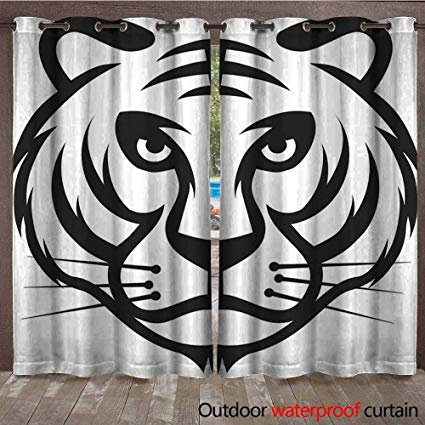 425x425 Blountdecor Outdoor Door Curtain Tiger Face Logo