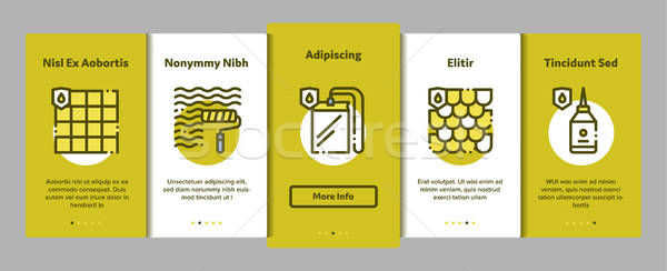 600x244 Waterproof Materials Vector Onboarding Vector Illustration