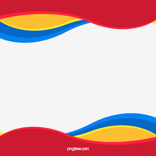 640x640 Three Primary Colors Wave Border, Wave Vector, Border Vector