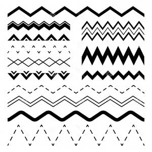 300x300 Wavy Zigzag Wiggle Jagged Waves Parallel Sinus Line Wave Border