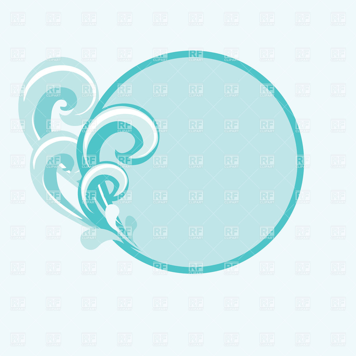 Cyan Circle With Abstract Waves Vector Image Of Borders And Frames 1200x1200 Cyan Circle With Abstract Waves Vector Image Of Borders And Frames