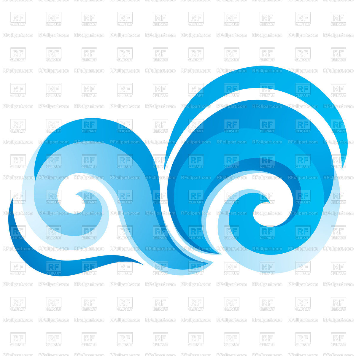 1200x1200 Wave Blue Icon On White Background Vector Image Of Icons