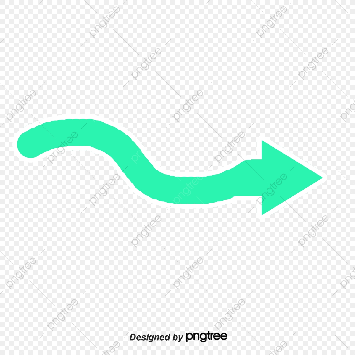 1200x1200 Green Wave Arrow Right, Wave Clipart, Vector Png, Arrow Png