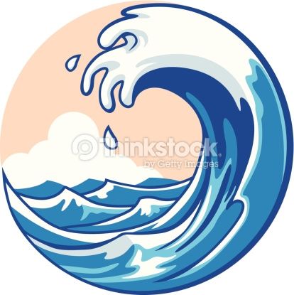 414x415 Vector Of Ocean Wave In A Circle Shape Symbol Inspiration