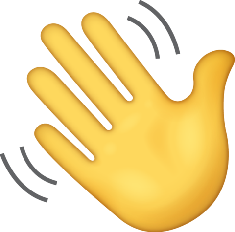 Waving Hand Emoji 480x475 Waving Hand Emoji