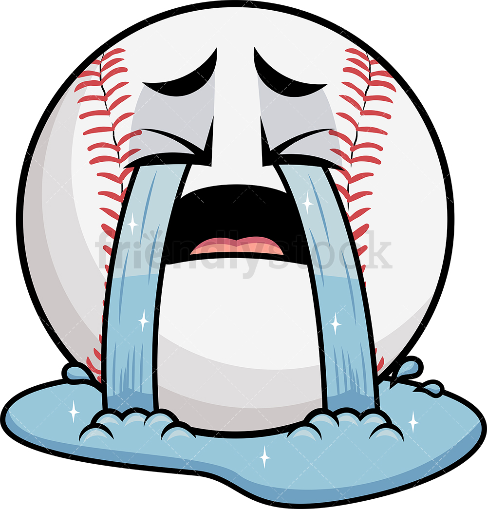 Crying Out Loud Baseball Emoji Cartoon Vector Clipart 1000x1045 Crying Out Loud Baseball Emoji Cartoon Vector Clipart
