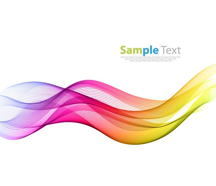 748x644 Vector Illustration Of Abstract Colorful Wave Line Background