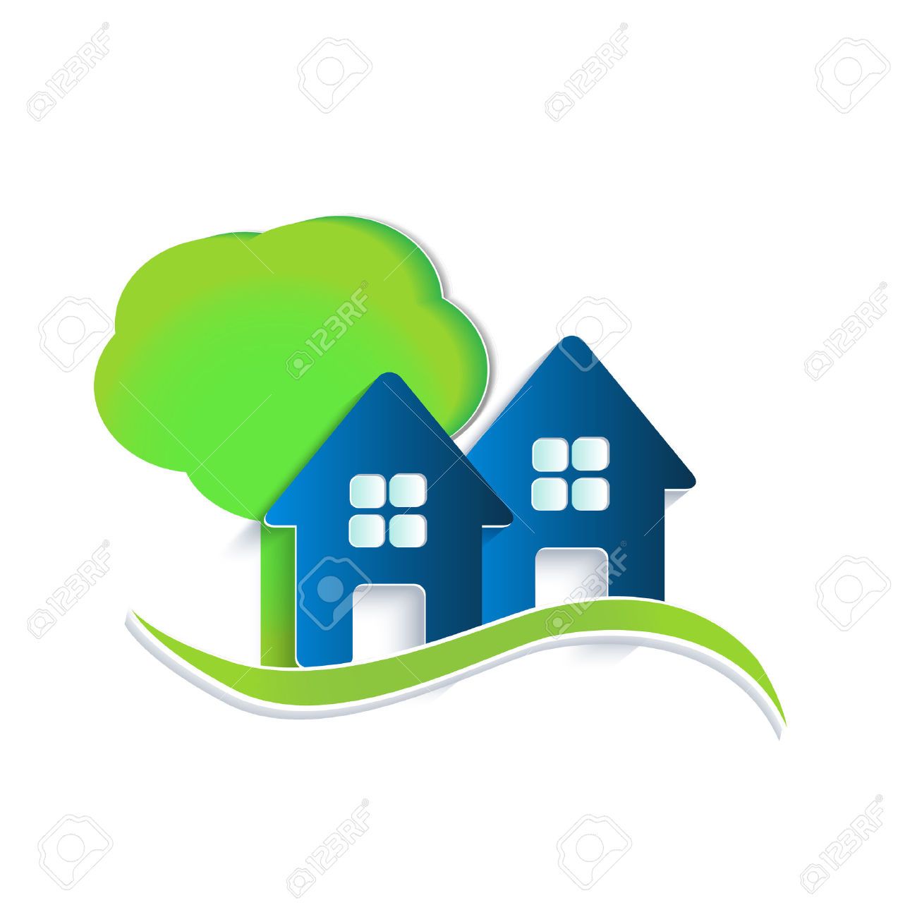 Stock Vector Houses,real Estate Logo Waves Icon, House, Real 1300x1300 Stock Vector Houses,real Estate Logo Waves Icon, House, Real