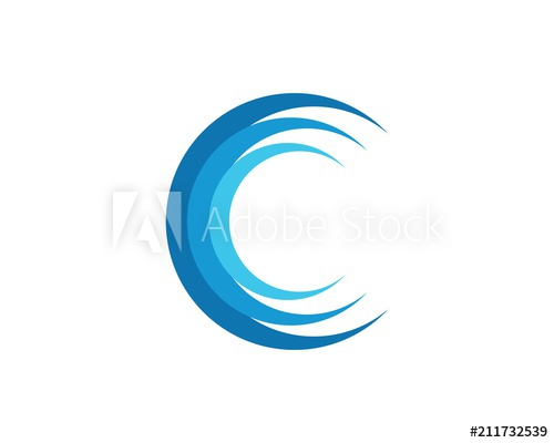 C Letter Water Wave Icon Vector Illustration Design Logo 500x400 C Letter Water Wave Icon Vector Illustration Design Logo