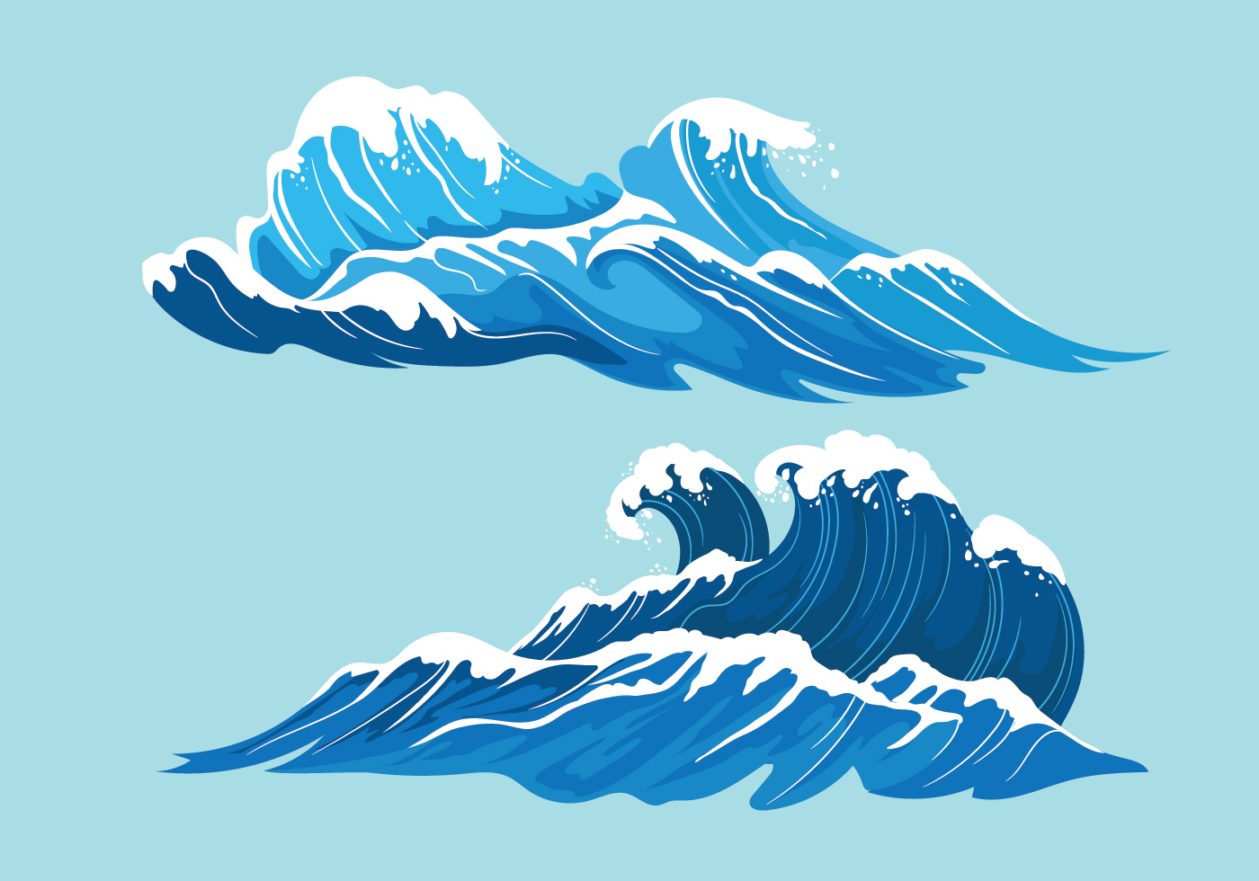 1400x980 Wave Free Vector Art