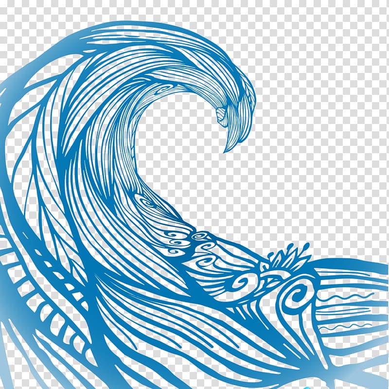 800x800 Blue Ocean Wave Illustration, Wave Euclidean Water Ripples