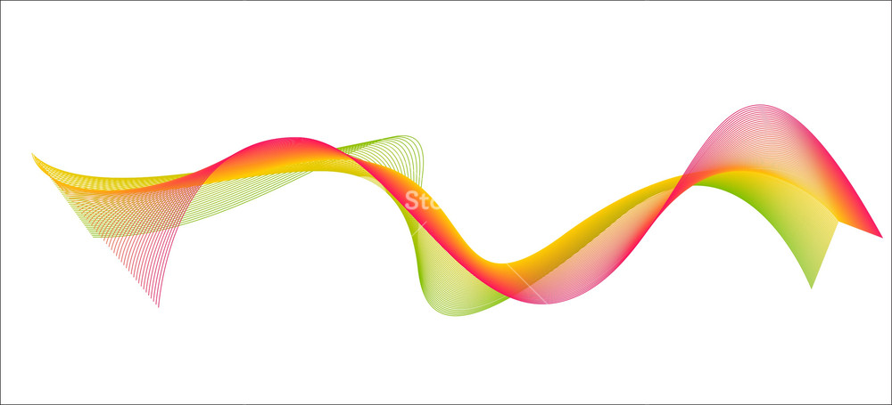 Colored Wave Lines Vector Royalty Free Stock Image 1000x455 Colored Wave Lines Vector Royalty Free Stock Image
