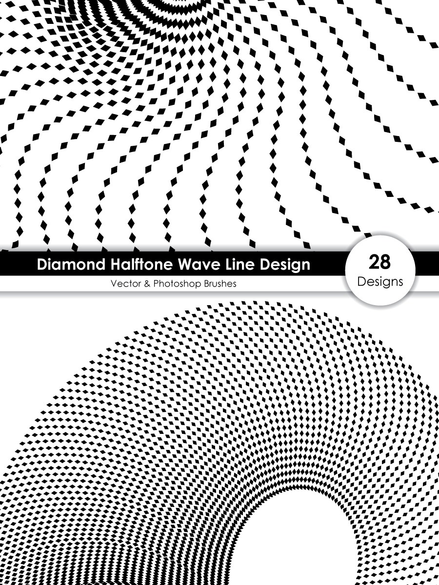 Diamond Halftone Wave Line Design Vector And Photoshop Brush Pack 900x1200 Diamond Halftone Wave Line Design Vector And Photoshop Brush Pack