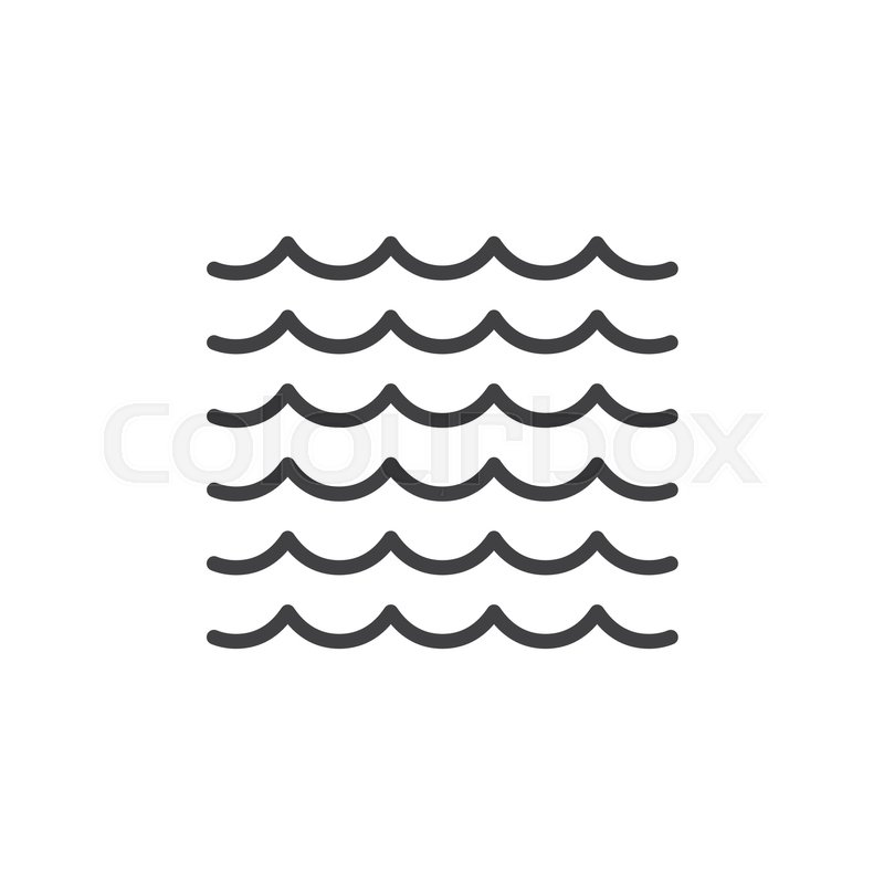 Sea Waves Line Icon, Outline Vector Stock Vector Colourbox 800x800 Sea Waves Line Icon, Outline Vector Stock Vector Colourbox