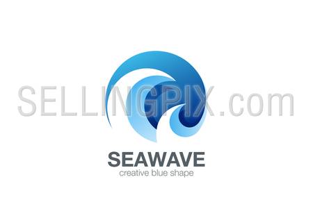 450x291 Water Wave Logo Design Vector Template Creative Abstract Circle
