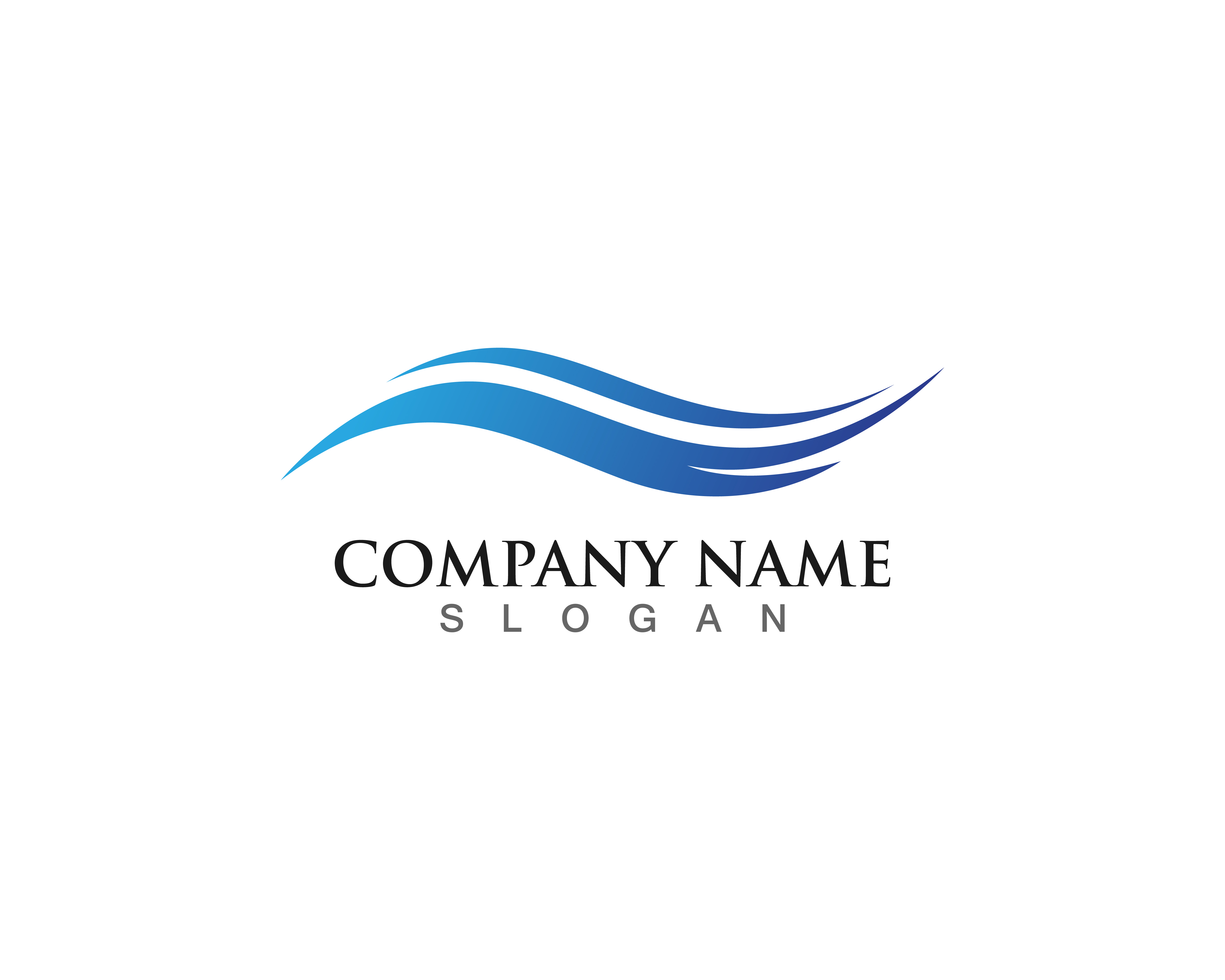 5000x4000 Water Wave Logo Template Vector Illustration Design