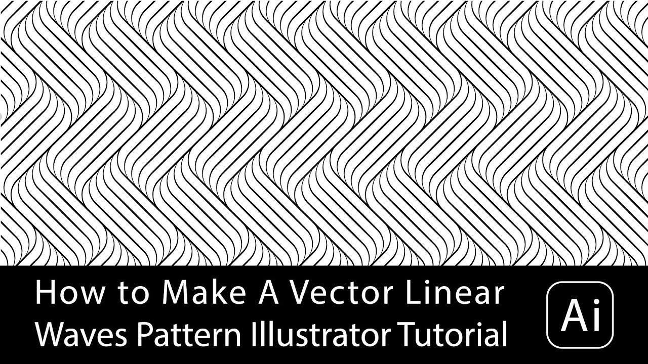 1280x720 How To Make A Vector Linear Waves Pattern Illustrator Tutorial