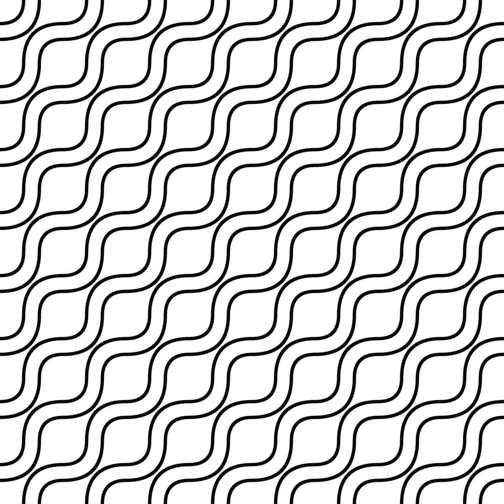 1000x1000 Seamless Monochrome Wave Pattern Vector Free